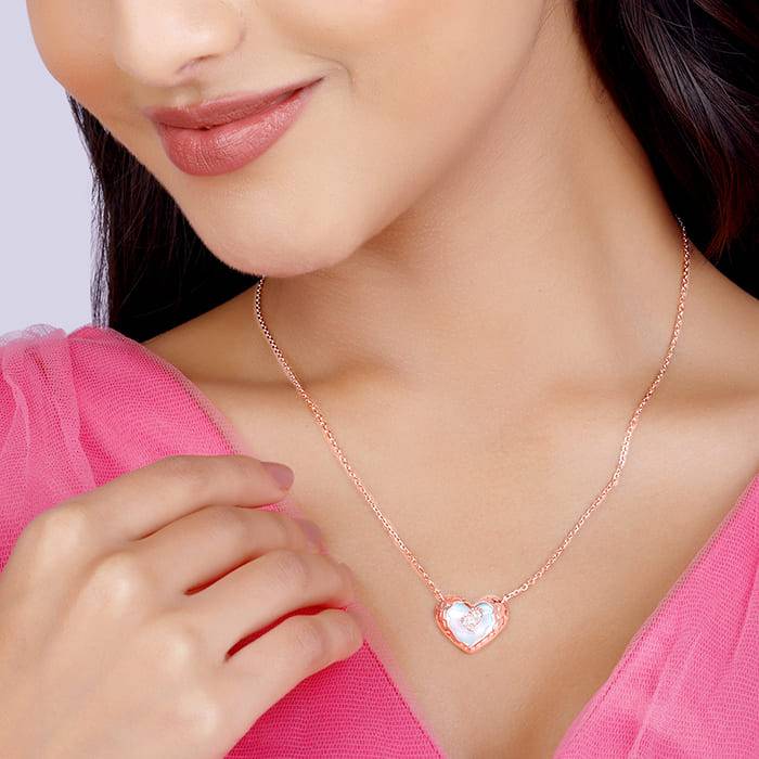 Giva 925 Sterling Silver Rose Gold Adorable Baby Foot Necklace| Pendant To Gift Women & Gi : PD01931