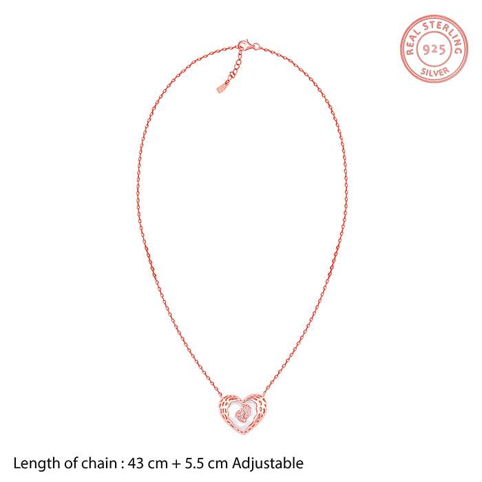 Giva 925 Sterling Silver Rose Gold Adorable Baby Foot Necklace| Pendant To Gift Women & Gi : PD01931