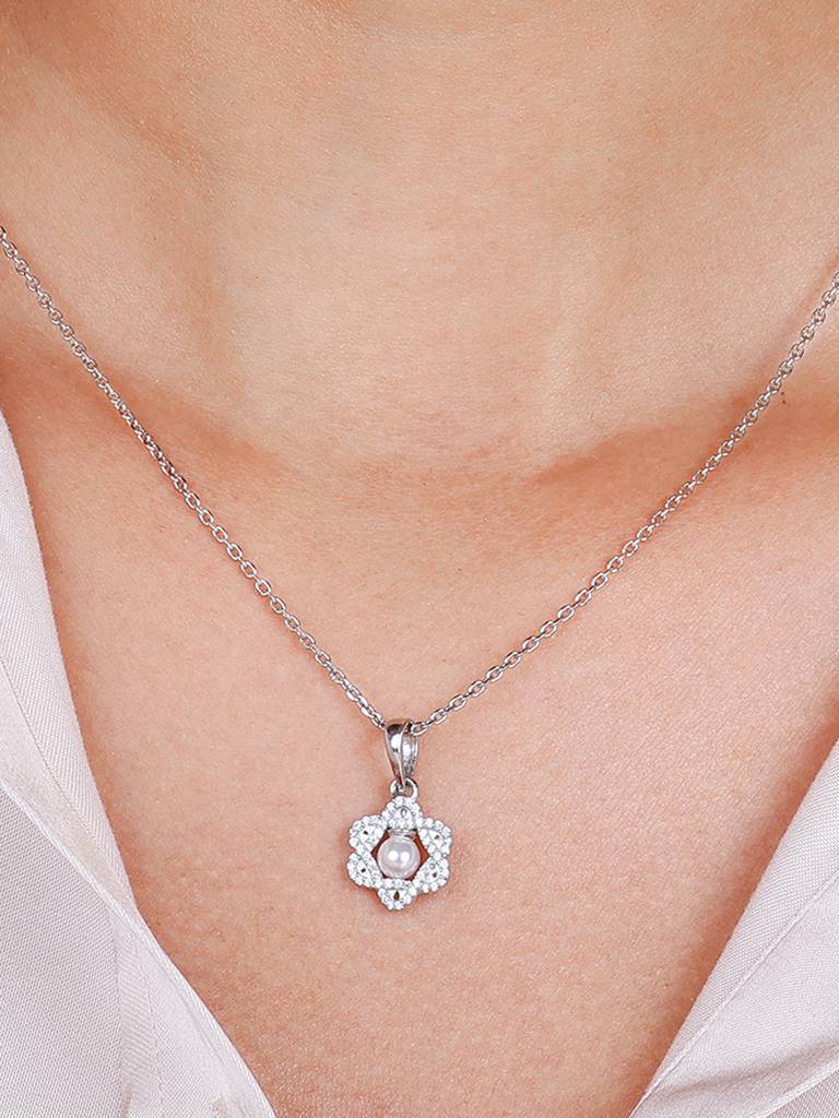 Giva 925 Sterling Silver Raised With Love Pendant With Link Chain