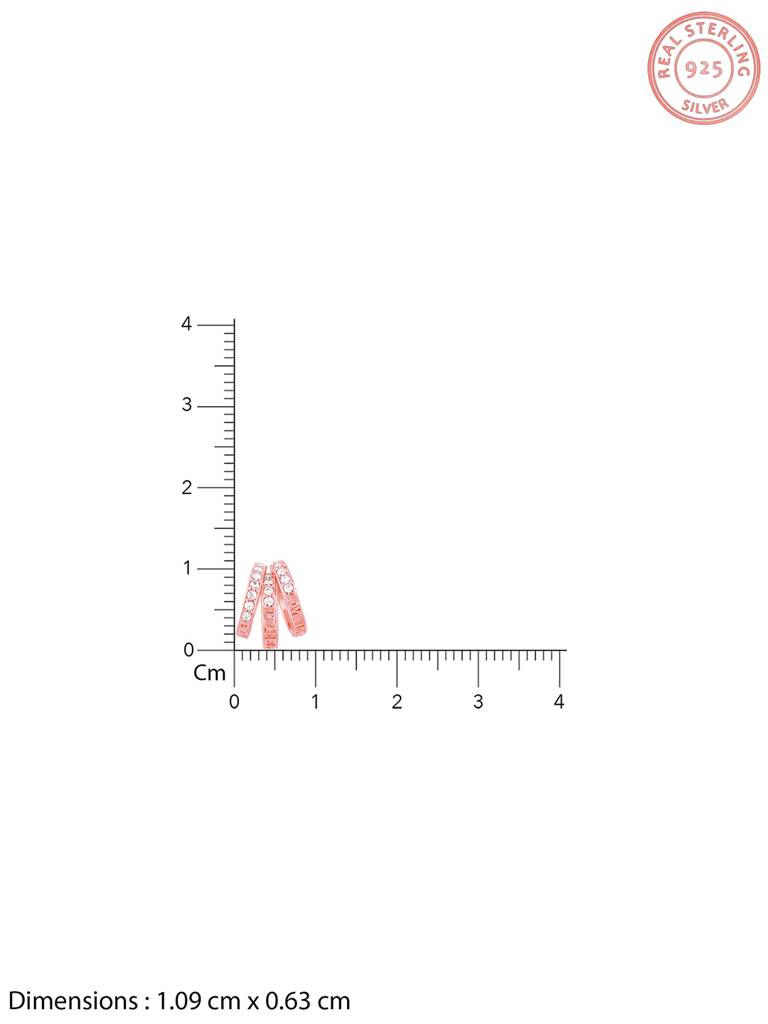 GIVA 925 Sterling Silver Rose Gold Trinity Pendant with Link Chain