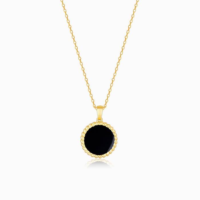 Giva 925 Golden Modern Monochrome Pendant With Link Chain| Necklace To Gift Women & Girls | With Certificate O : PD01955CH0143