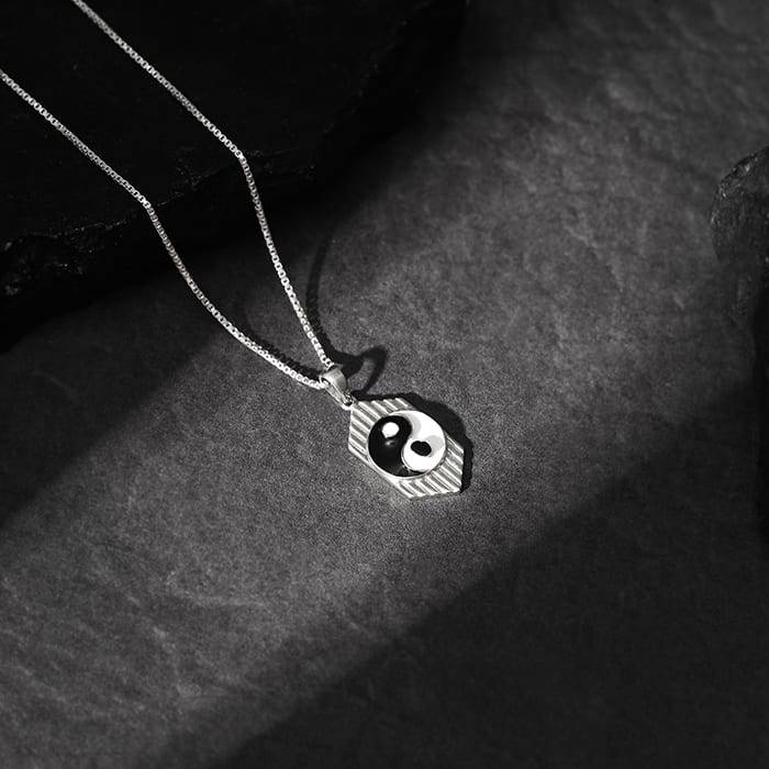 Giva 925 Silver Yin Yang Pendant With Link Chain For Him| Necklace To Gift Men & Boys | Wi : PD01958