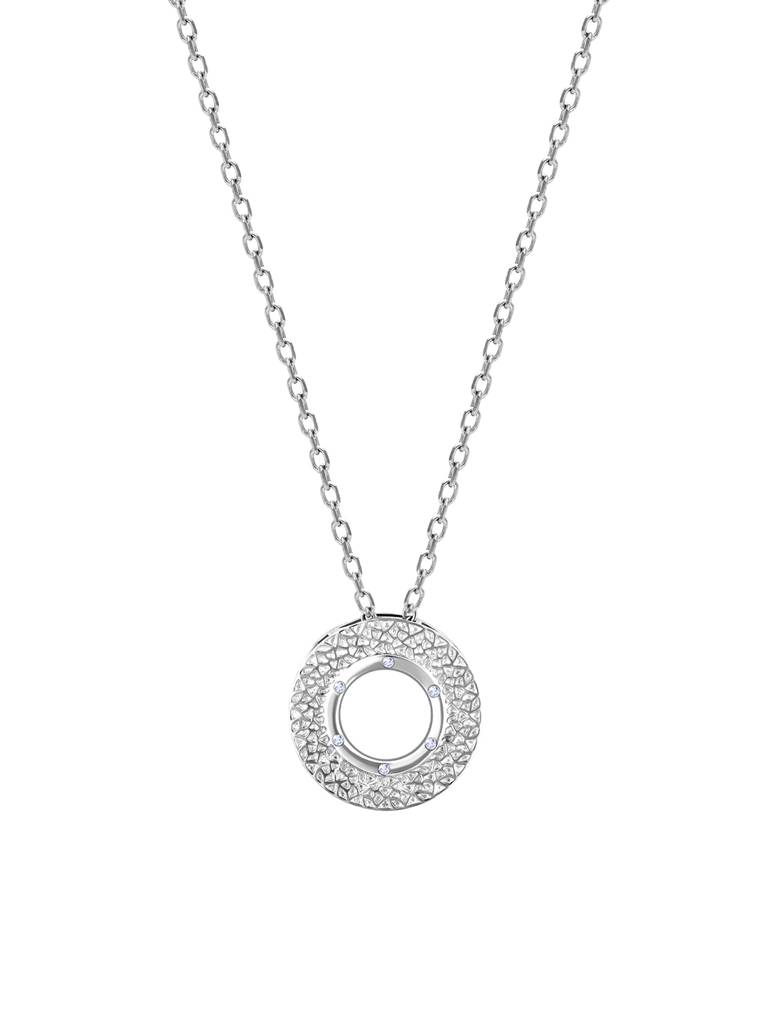 Silver Compass Pendant With Link Chain For Him : PD01960