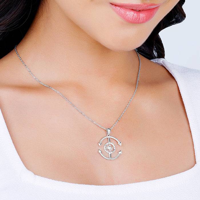 Giva 925 Silver Anchor Of Life Pendant With Link Chain For Him| Necklace To Gift Men & Boys| With Ce : PD01968CH0145