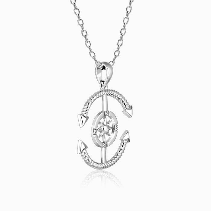 Giva 925 Silver Anchor Of Life Pendant With Link Chain For Him| Necklace To Gift Men & Boys| With Ce : PD01968CH0145