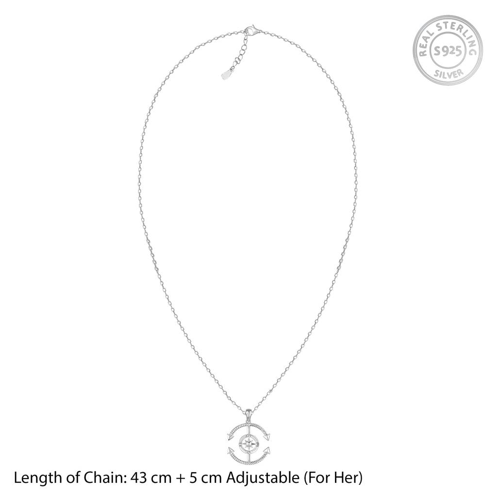 Giva 925 Silver Anchor Of Life Pendant With Link Chain For Him| Necklace To Gift Men & Boys| With Ce : PD01968CH0145