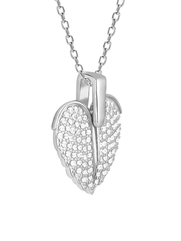 Giva 925 Sterling Silver Wings To Fly Heart Pendant With Link Chain