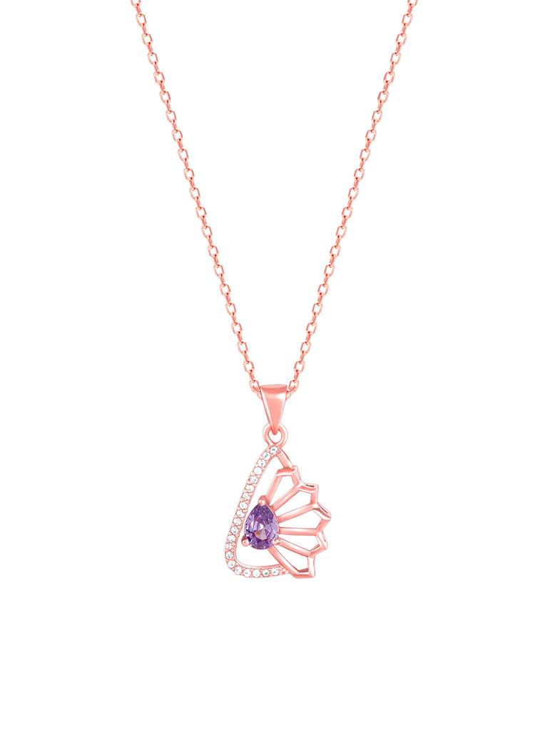 Giva 925 Sterling Silver Rose Gold Notre Dame Pendant With Link Chain