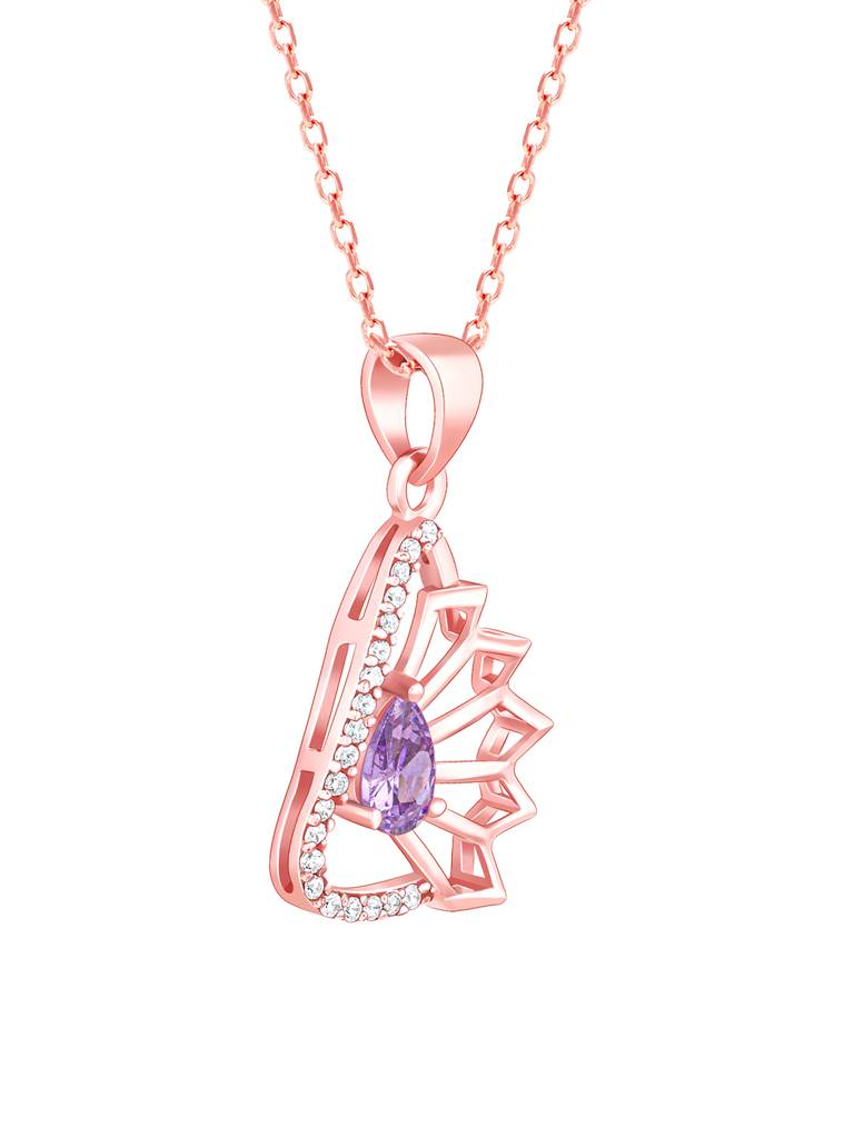 Giva 925 Sterling Silver Rose Gold Notre Dame Pendant With Link Chain