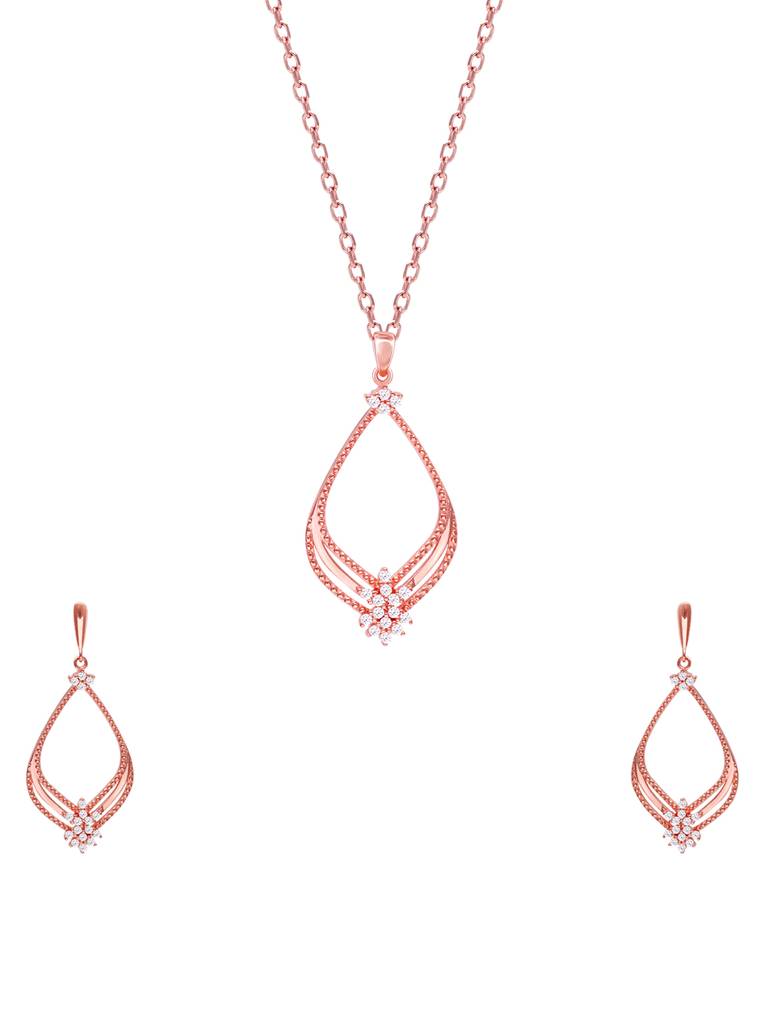 Giva 925 Sterling Silver Rose Gold Princess Set