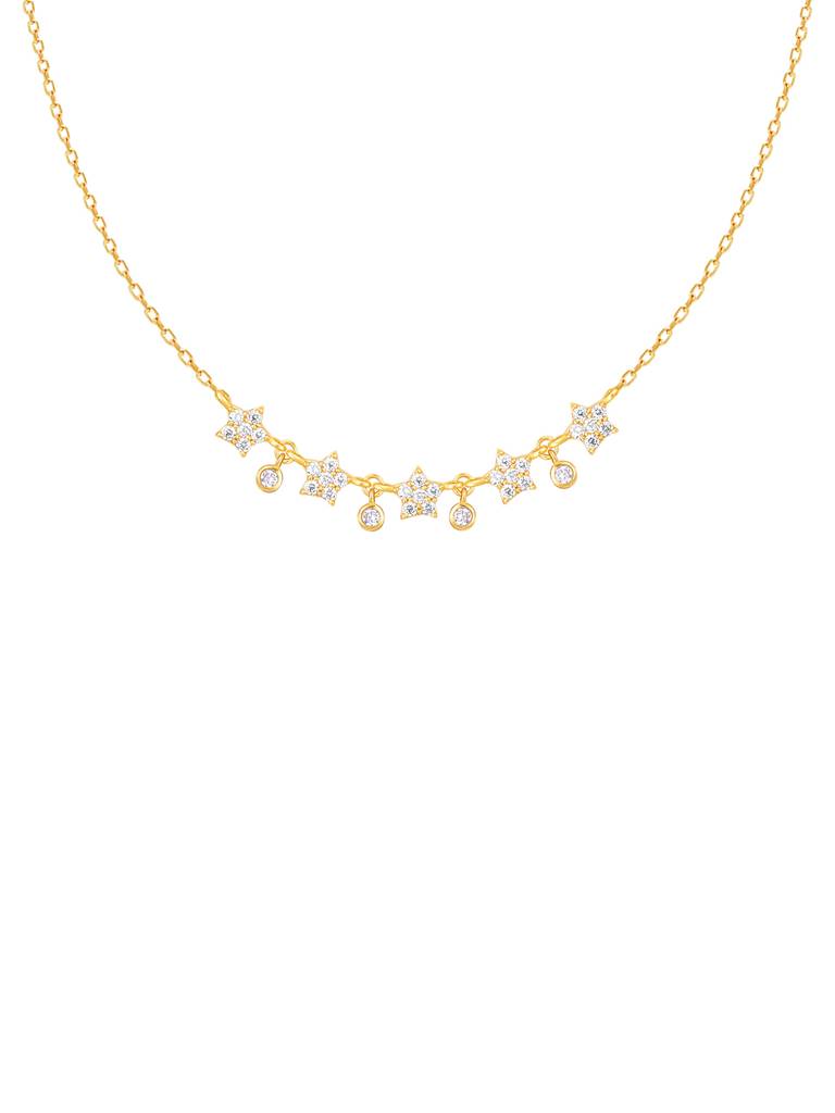 Giva 925 Sterling Silver Golden Floral Serenade Necklace