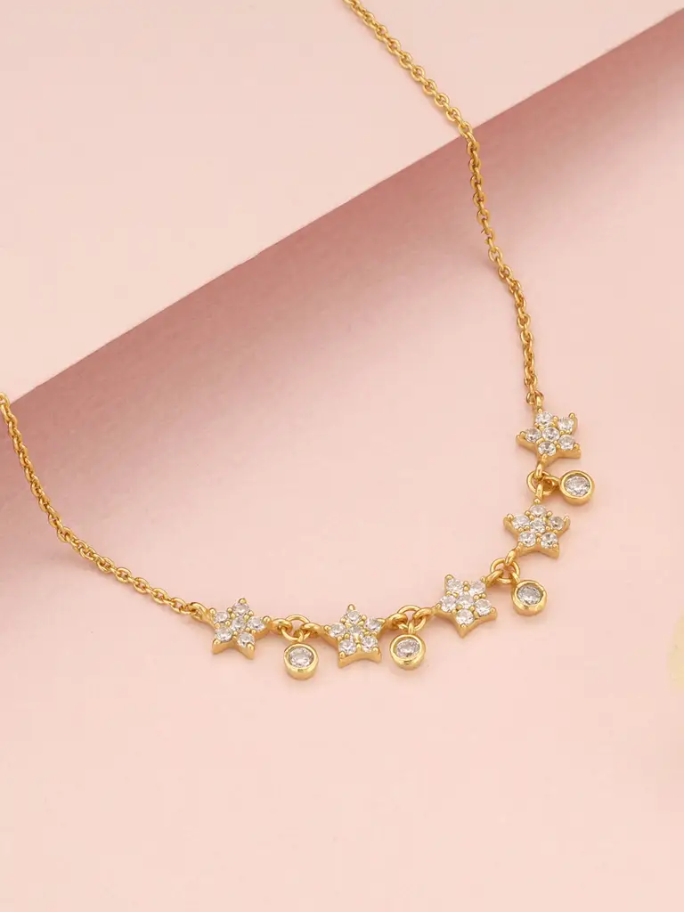 Giva 925 Sterling Silver Golden Floral Serenade Necklace