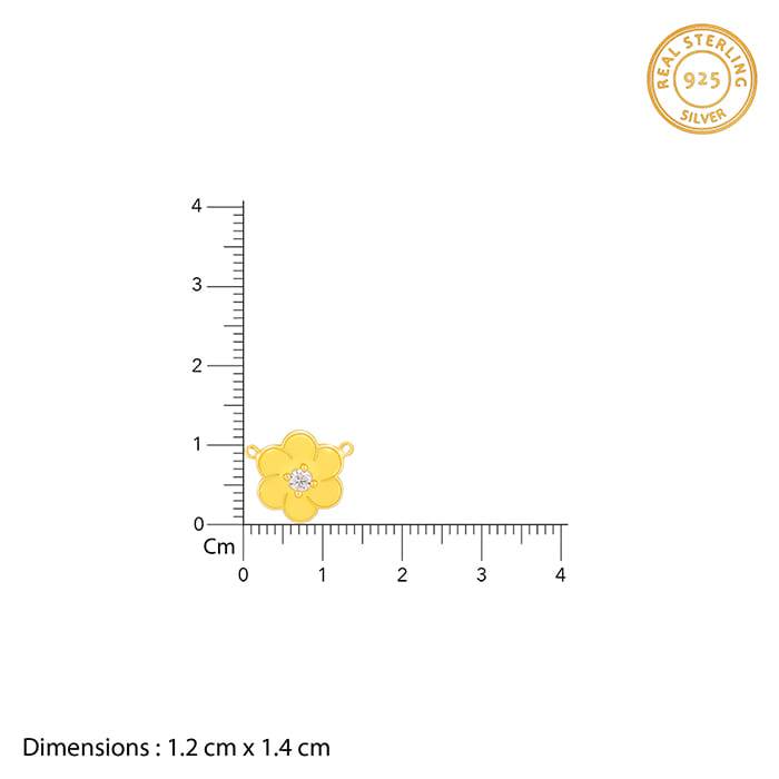 Giva 925 Sterling Silver Golden Flower Power Necklace| Necklace To Gift Women & Girls | Wi : PD01996