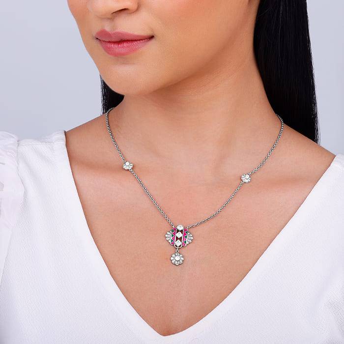 Oxidized Silver Urban Alchemy Necklace : PD01999