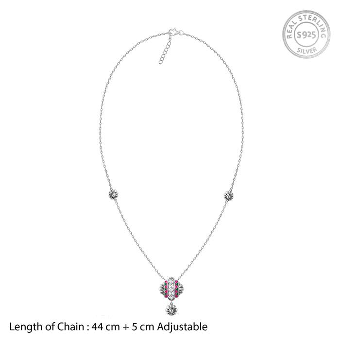 Oxidized Silver Urban Alchemy Necklace : PD01999