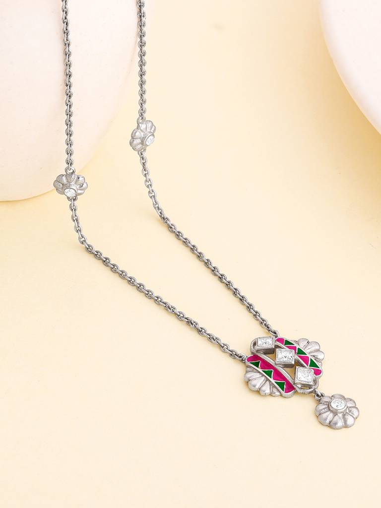 Oxidized Silver Urban Alchemy Necklace : PD01999
