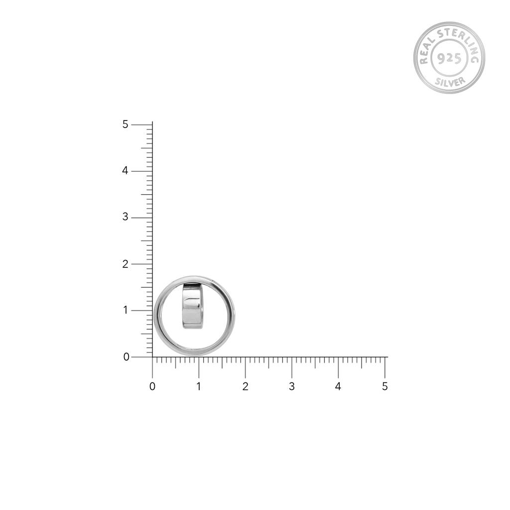 Silver Dual Ring Pendant With Link Chain : PD0199