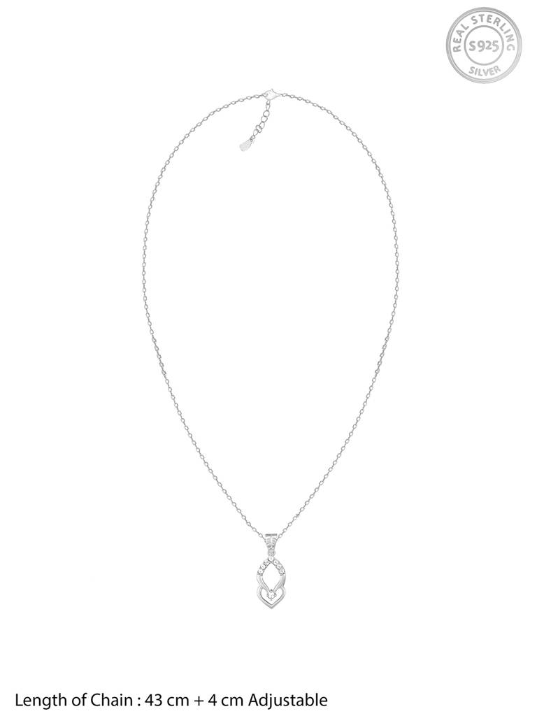 Giva 925 Sterling Silver Marquise Pendant With Link Chain