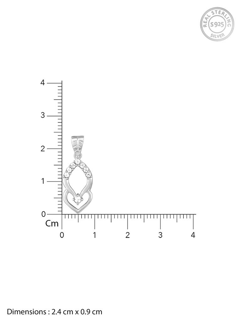 Giva 925 Sterling Silver Marquise Pendant With Link Chain