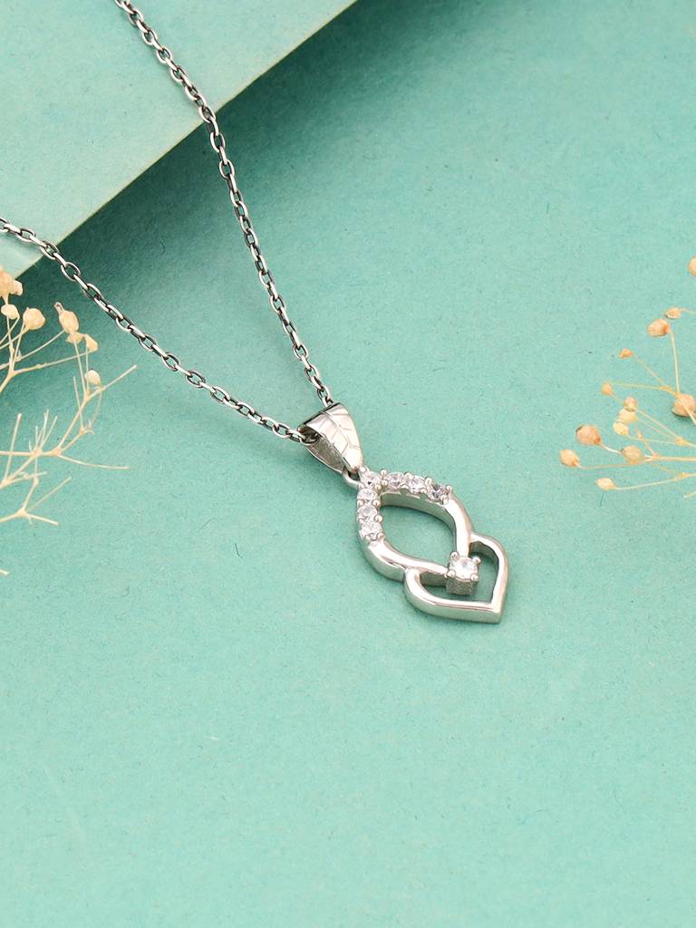 Giva 925 Sterling Silver Marquise Pendant With Link Chain