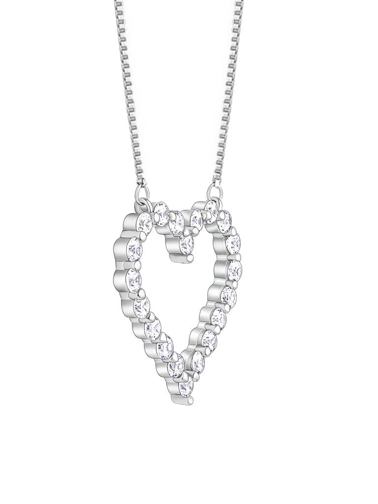 Giva 925 Sterling Silver Hearts Affection Pendant With Link Chain