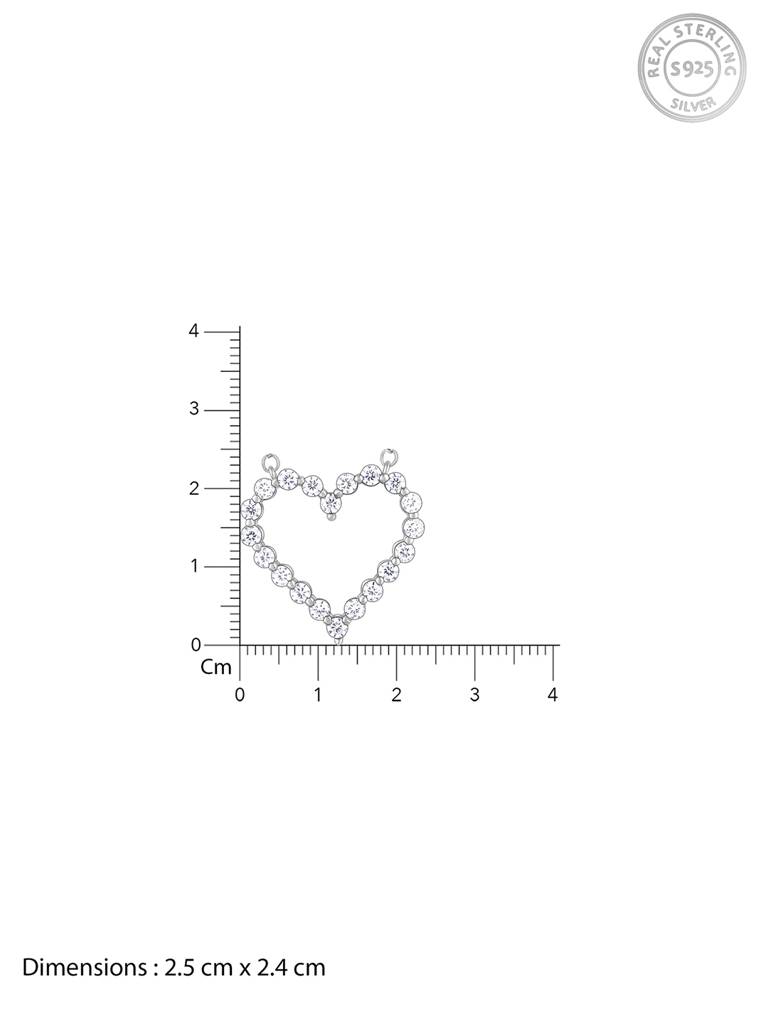 Giva 925 Sterling Silver Hearts Affection Pendant With Link Chain