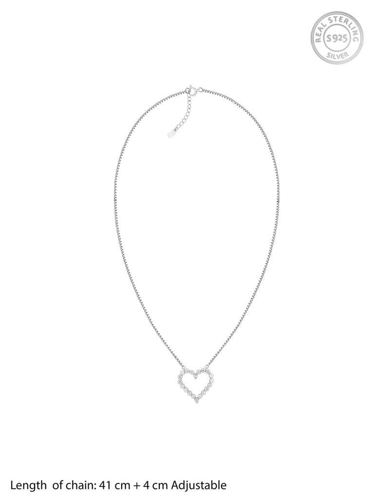 Giva 925 Sterling Silver Hearts Affection Pendant With Link Chain