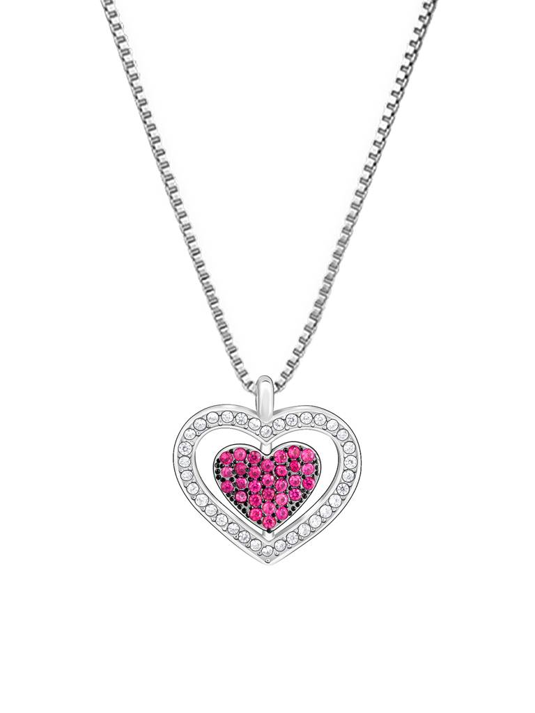 Giva 925 Sterling Silver Blushing Heart Pendant With Link Chain