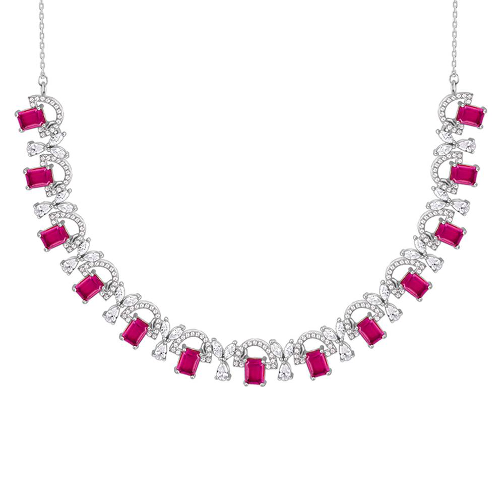 Giva 925 Silver Pink Blush Necklace : PD02014