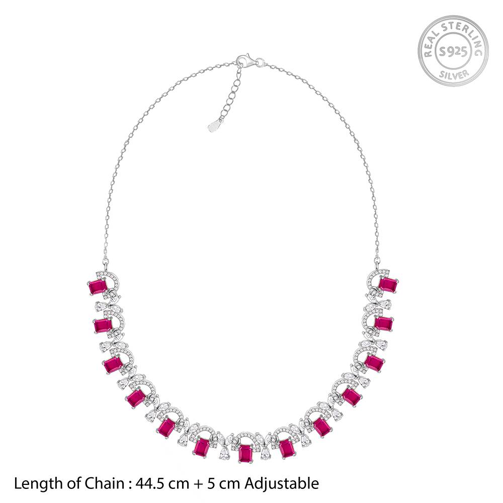 Giva 925 Silver Pink Blush Necklace : PD02014