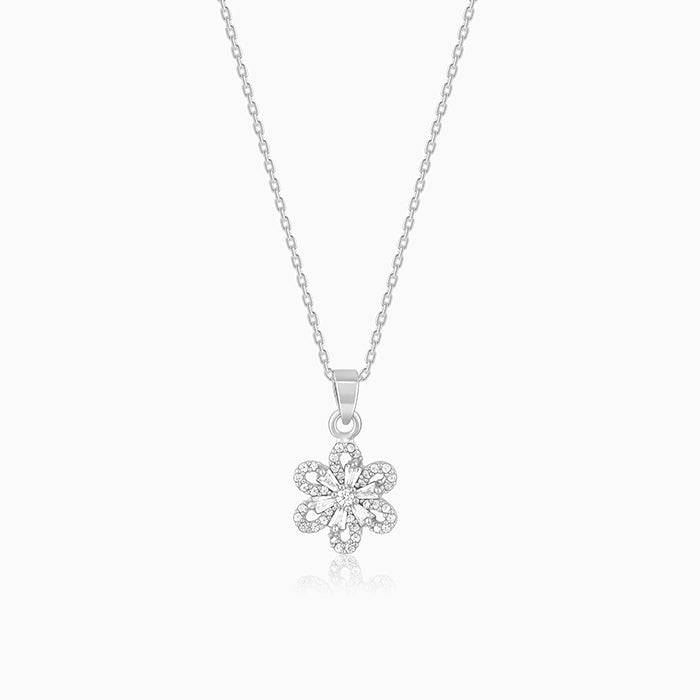 Giva 925 Sterling Silver Floris Pendant With Link Chain| Necklace To Gift Women & Girls |  : PD02016