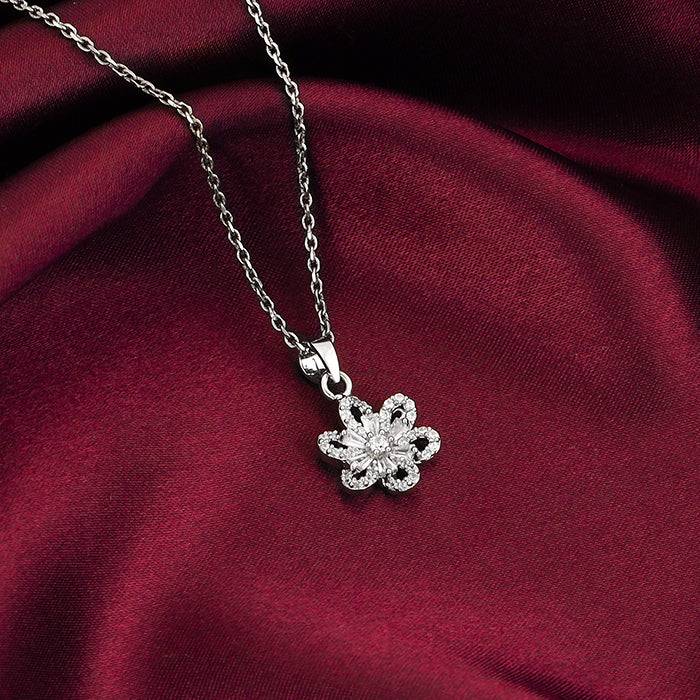 Giva 925 Sterling Silver Floris Pendant With Link Chain| Necklace To Gift Women & Girls |  : PD02016