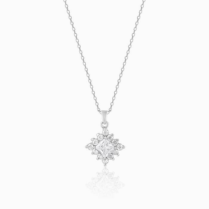 Giva 925 Silver Rhombus Shine Pendant With Link Chain : PD02019