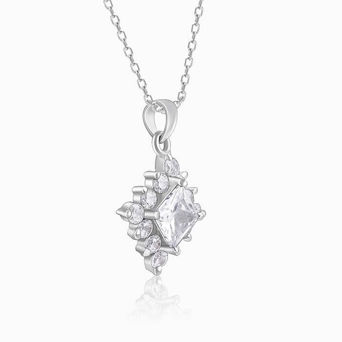 Giva 925 Silver Rhombus Shine Pendant With Link Chain : PD02019