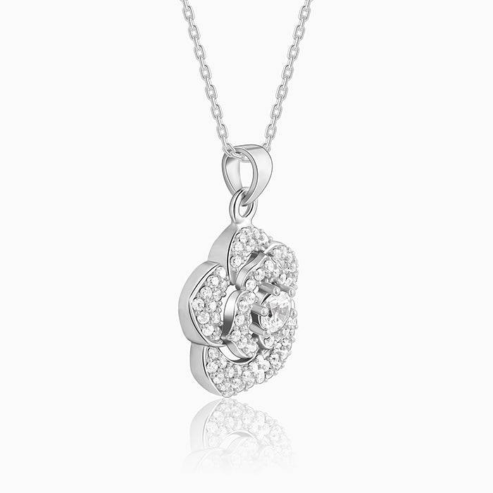 Giva 925 Sterling Silver Shining Rose Pendant With Link Chain| Necklace To Gift Women & Gi : PD02021