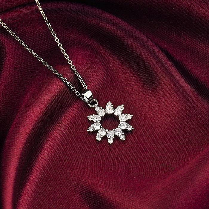 Giva 925 Sterling Silver Zircon Sunshine Pendant With Link Chain| Necklace To Gift Women & : PD02022