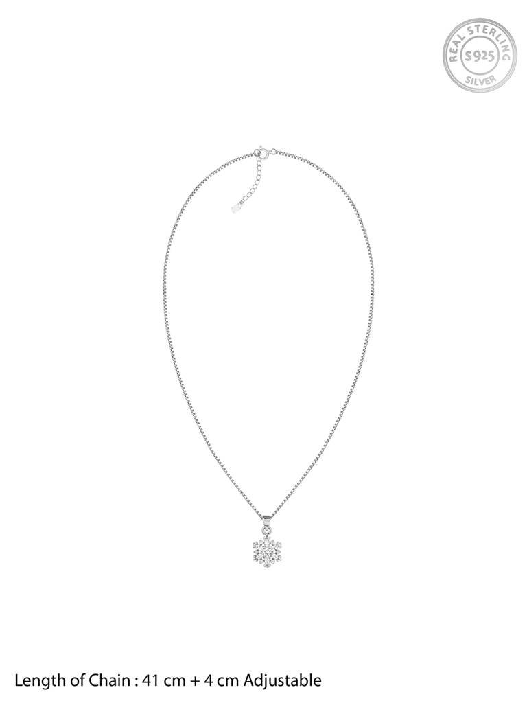 Giva 925 Sterling Silver Snowflake Pendant With Box Chain