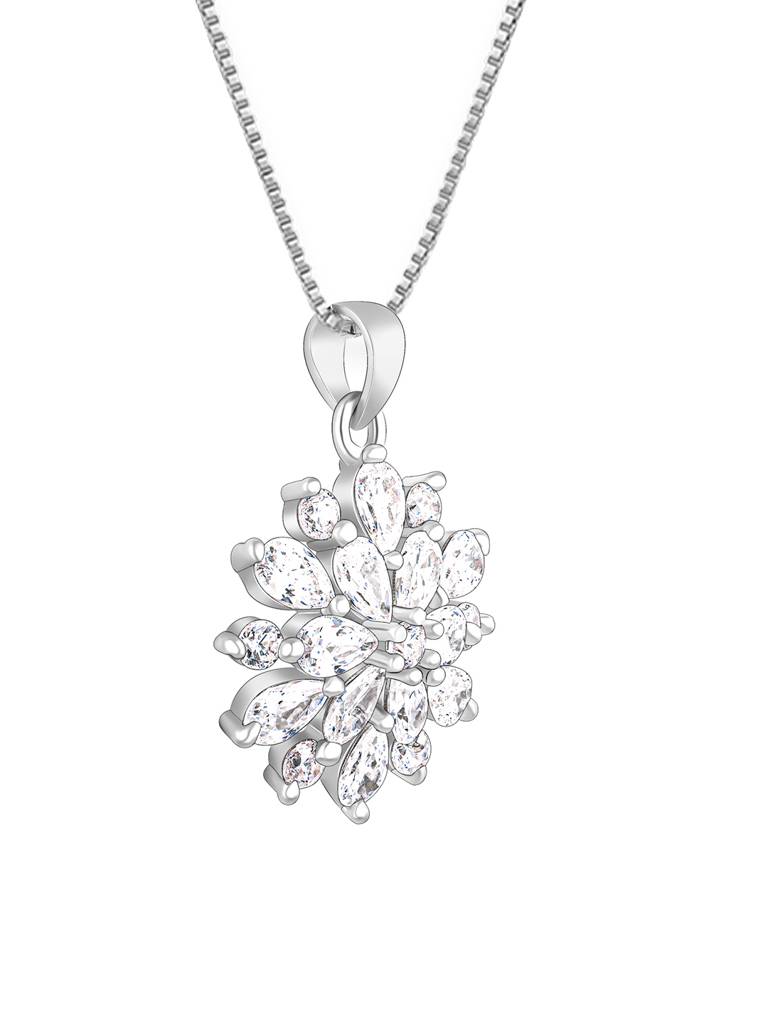Giva 925 Sterling Silver Heavenly Flower Pendant With Box Chain