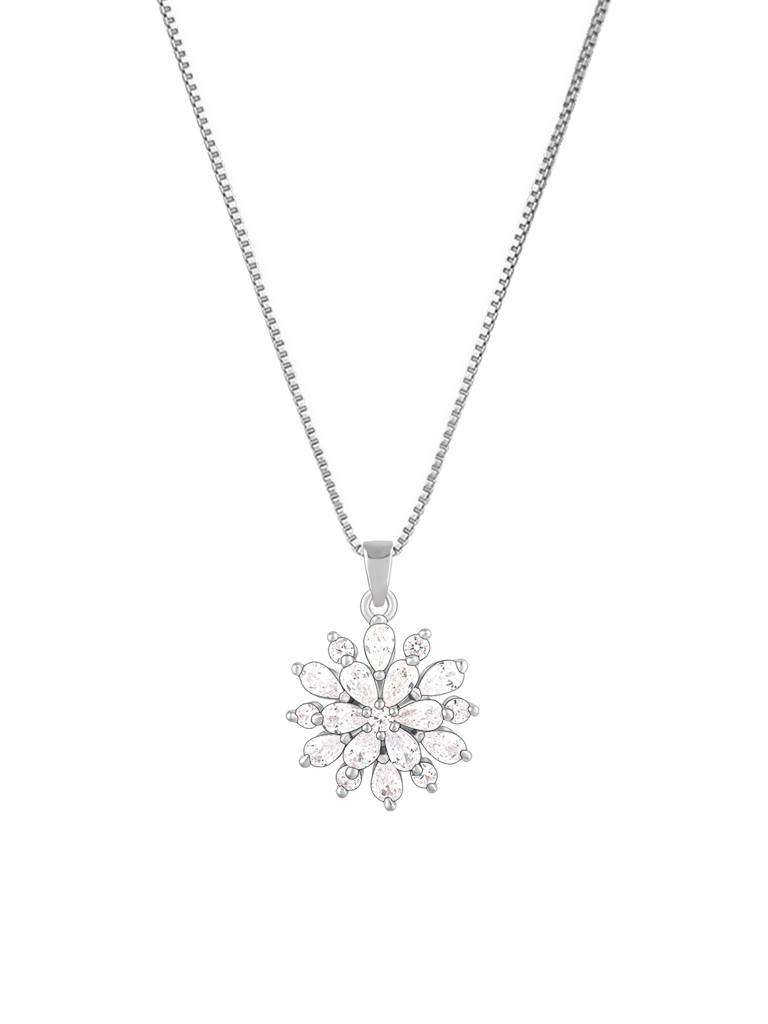 Giva 925 Sterling Silver Heavenly Flower Pendant With Box Chain