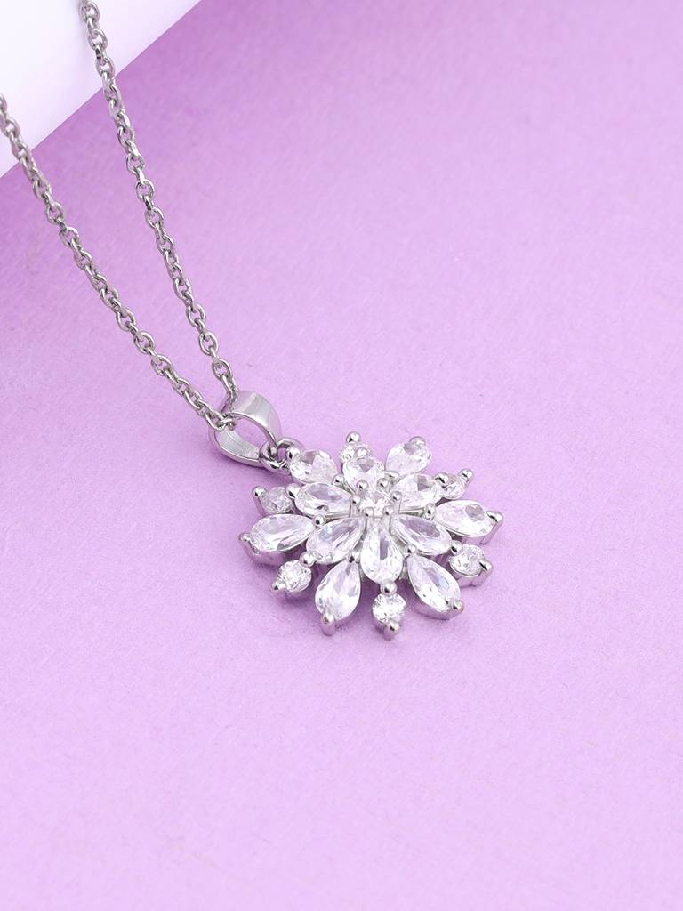 Giva 925 Sterling Silver Heavenly Flower Pendant With Box Chain