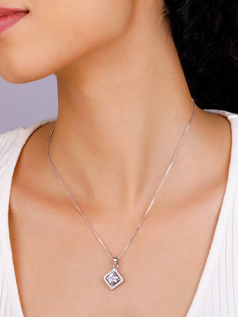 Giva 925 Sterling Silver Starlight Sparkle Pendant With Box Chain