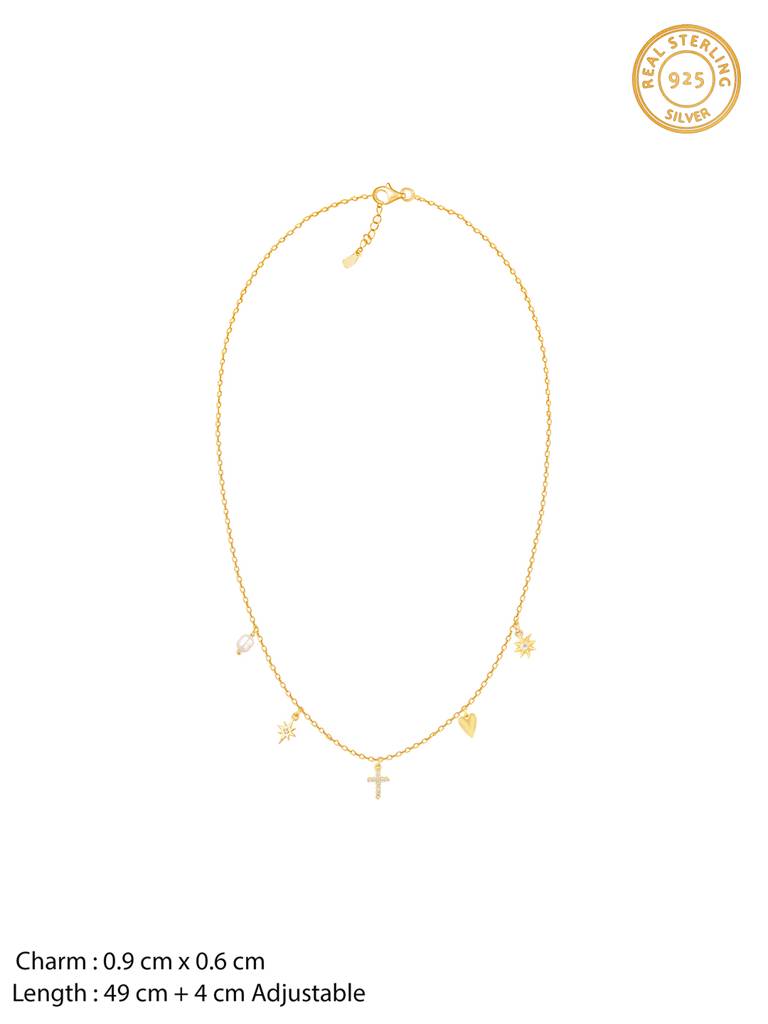 Giva 925 Sterling Silver Golden Symphony Necklace