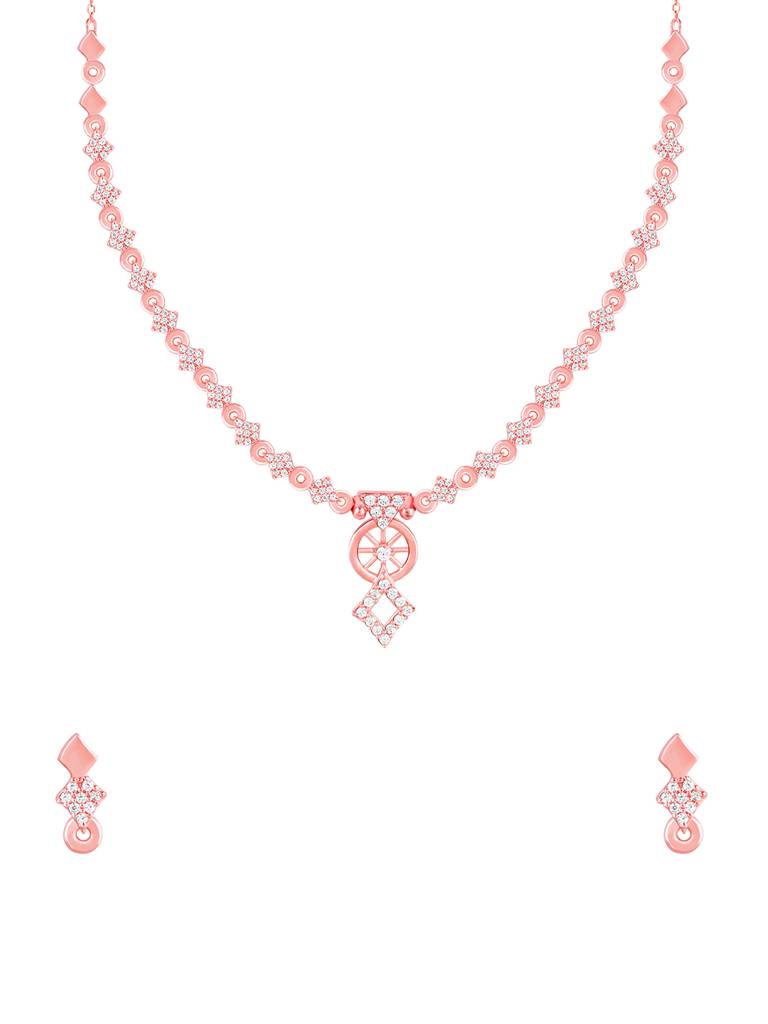Giva 925 Sterling Silver Rose Gold Floral Wheel Set