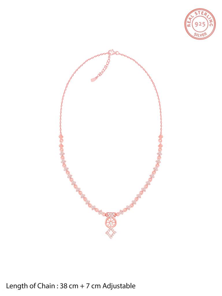 Giva 925 Sterling Silver Rose Gold Floral Wheel Set