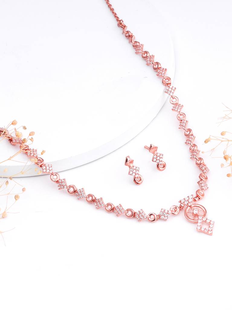 Giva 925 Sterling Silver Rose Gold Floral Wheel Set