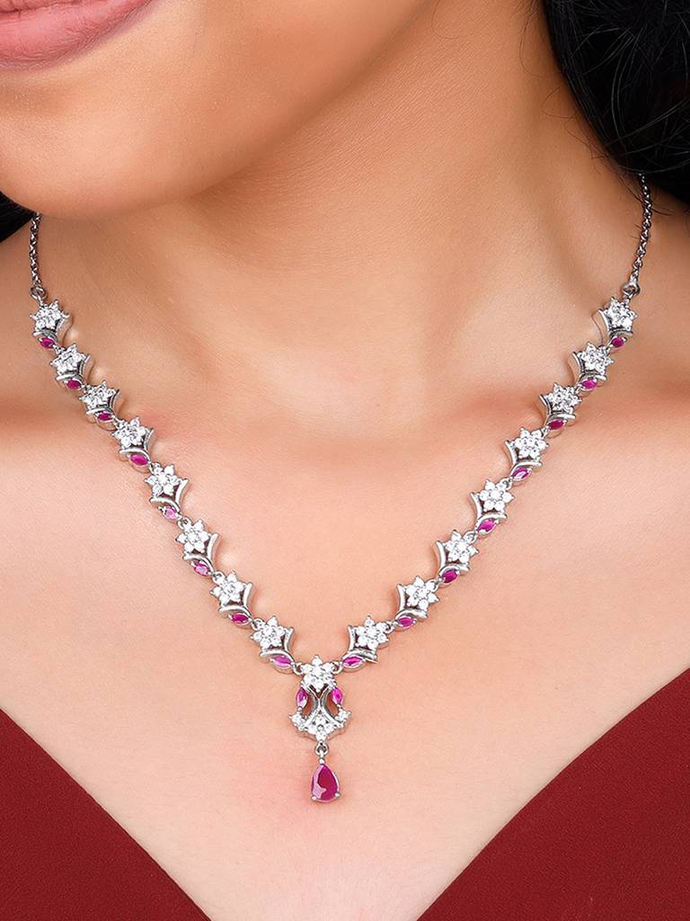 Giva 925 Sterling Silver Dewy Blossoms Necklace