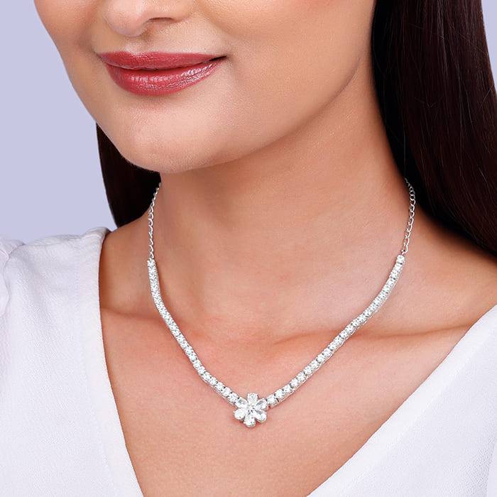Giva 925 Silver Virtuous Flora Necklace : PD02062