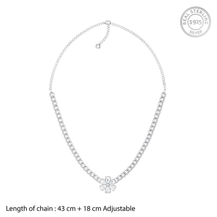 Giva 925 Silver Virtuous Flora Necklace : PD02062