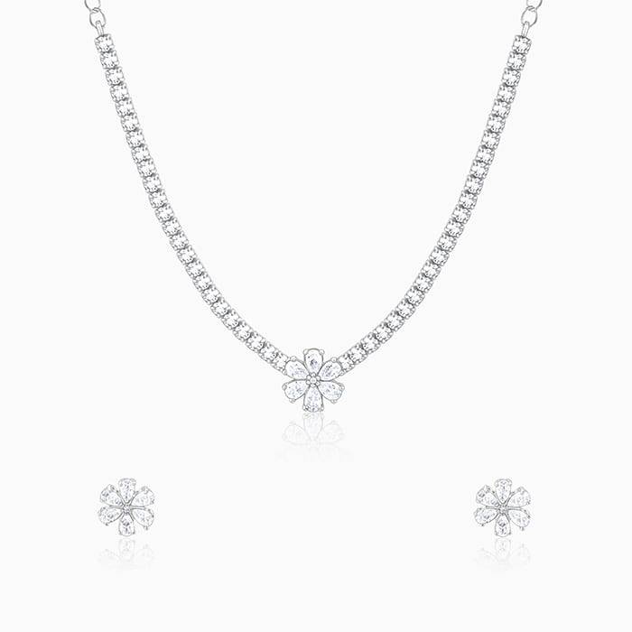 Giva 925 Sterling Silver Virtuous Flora Set| Gifts For Women And Girls | With Certificate  : PD02062ER02228