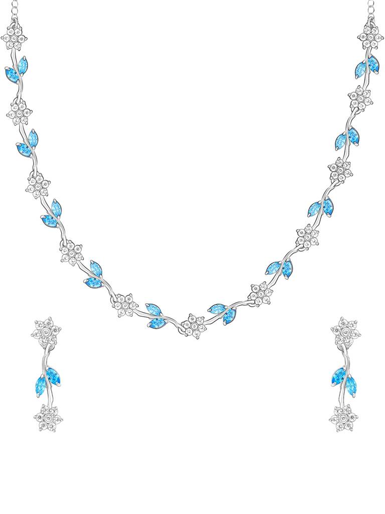 Giva 925 Sterling Silver Bluey Floral Set